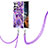Silicone Candy Rubber Gel Fashionable Pattern Soft Case Cover Y18B for Samsung Galaxy S21 Ultra 5G Purple