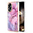Silicone Candy Rubber Gel Fashionable Pattern Soft Case Cover YB1 for Oppo A18 Pink