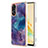Silicone Candy Rubber Gel Fashionable Pattern Soft Case Cover YB1 for Oppo Reno8 T 4G Purple