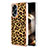 Silicone Candy Rubber Gel Fashionable Pattern Soft Case Cover YB2 for Oppo A38 Brown