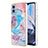 Silicone Candy Rubber Gel Fashionable Pattern Soft Case Cover YB3 for Motorola Moto E22 Blue