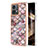 Silicone Candy Rubber Gel Fashionable Pattern Soft Case Cover YB3 for Motorola Moto G84 5G Brown