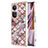 Silicone Candy Rubber Gel Fashionable Pattern Soft Case Cover YB3 for Oppo Reno10 5G Brown