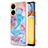 Silicone Candy Rubber Gel Fashionable Pattern Soft Case Cover YB3 for Xiaomi Poco C65 Blue