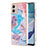 Silicone Candy Rubber Gel Fashionable Pattern Soft Case Cover YB4 for Motorola Moto G53 5G Blue