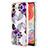 Silicone Candy Rubber Gel Fashionable Pattern Soft Case Cover YB4 for Samsung Galaxy M04 Purple