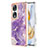 Silicone Candy Rubber Gel Fashionable Pattern Soft Case Cover YB5 for Huawei Honor 90 5G Purple