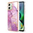 Silicone Candy Rubber Gel Fashionable Pattern Soft Case Cover YB5 for Motorola Moto G54 5G Clove Purple