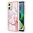 Silicone Candy Rubber Gel Fashionable Pattern Soft Case Cover YB5 for Motorola Moto G54 5G Pink