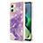 Silicone Candy Rubber Gel Fashionable Pattern Soft Case Cover YB5 for Motorola Moto G54 5G Purple