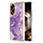 Silicone Candy Rubber Gel Fashionable Pattern Soft Case Cover YB5 for Oppo A18 Purple