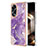 Silicone Candy Rubber Gel Fashionable Pattern Soft Case Cover YB5 for Oppo A38 Purple