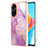Silicone Candy Rubber Gel Fashionable Pattern Soft Case Cover YB5 for Oppo A98 5G Clove Purple