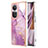 Silicone Candy Rubber Gel Fashionable Pattern Soft Case Cover YB5 for Oppo Reno10 Pro 5G Clove Purple