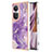 Silicone Candy Rubber Gel Fashionable Pattern Soft Case Cover YB5 for Oppo Reno10 Pro 5G Purple