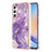 Silicone Candy Rubber Gel Fashionable Pattern Soft Case Cover YB5 for Samsung Galaxy A24 4G Purple