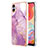 Silicone Candy Rubber Gel Fashionable Pattern Soft Case Cover YB5 for Samsung Galaxy M04 Clove Purple