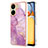 Silicone Candy Rubber Gel Fashionable Pattern Soft Case Cover YB5 for Xiaomi Poco C65 Clove Purple