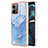 Silicone Candy Rubber Gel Fashionable Pattern Soft Case Cover YB7 for Motorola Moto G14 Blue