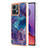 Silicone Candy Rubber Gel Fashionable Pattern Soft Case Cover YB7 for Motorola Moto G84 5G Purple