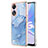 Silicone Candy Rubber Gel Fashionable Pattern Soft Case Cover YB7 for Oppo A78 5G Blue