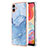 Silicone Candy Rubber Gel Fashionable Pattern Soft Case Cover YB7 for Samsung Galaxy A04 4G Blue