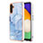 Silicone Candy Rubber Gel Fashionable Pattern Soft Case Cover YB7 for Samsung Galaxy A54 5G Blue