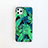 Silicone Candy Rubber Gel Flowers Soft Case Cover for Apple iPhone 11 Pro Green