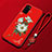 Silicone Candy Rubber Gel Flowers Soft Case Cover for Huawei Honor V30 5G Red
