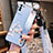 Silicone Candy Rubber Gel Flowers Soft Case Cover for Huawei Honor X10 5G Cyan