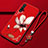 Silicone Candy Rubber Gel Flowers Soft Case Cover for Huawei Nova 5 Red Wine