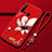 Silicone Candy Rubber Gel Flowers Soft Case Cover for Huawei Nova 5i Red Wine