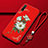 Silicone Candy Rubber Gel Flowers Soft Case Cover for Huawei P Smart Pro (2019) Red