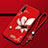 Silicone Candy Rubber Gel Flowers Soft Case Cover for Huawei P Smart Pro (2019) Red Wine