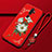 Silicone Candy Rubber Gel Flowers Soft Case Cover for Oppo A11 Red