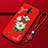 Silicone Candy Rubber Gel Flowers Soft Case Cover for Oppo A11X Red