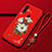 Silicone Candy Rubber Gel Flowers Soft Case Cover for Oppo A31 Red