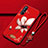 Silicone Candy Rubber Gel Flowers Soft Case Cover for Oppo Reno3 Pro Red Wine