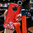 Silicone Candy Rubber Gel Flowers Soft Case Cover for Vivo Nex 3S Red