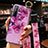 Silicone Candy Rubber Gel Flowers Soft Case Cover K01 for Huawei P40 Lite 5G Purple