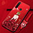 Silicone Candy Rubber Gel Flowers Soft Case Cover K01 for Xiaomi Redmi Note 8 (2021) Red