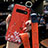 Silicone Candy Rubber Gel Flowers Soft Case Cover K02 for Samsung Galaxy S10 Red
