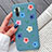 Silicone Candy Rubber Gel Flowers Soft Case Cover K07 for Xiaomi Mi A3 Blue