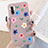 Silicone Candy Rubber Gel Flowers Soft Case Cover K07 for Xiaomi Mi A3 Rose Gold