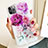 Silicone Candy Rubber Gel Flowers Soft Case Cover S01 for Apple iPhone 11 Pro Max Purple