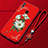 Silicone Candy Rubber Gel Flowers Soft Case Cover S01 for Huawei Honor 10 Lite Red