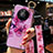 Silicone Candy Rubber Gel Flowers Soft Case Cover S01 for Huawei Mate 40 Pro Clove Purple