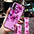 Silicone Candy Rubber Gel Flowers Soft Case Cover S01 for Huawei Nova 6 Purple