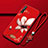 Silicone Candy Rubber Gel Flowers Soft Case Cover S01 for Huawei P smart S Red Wine