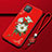 Silicone Candy Rubber Gel Flowers Soft Case Cover S01 for Oppo A92s 5G Red